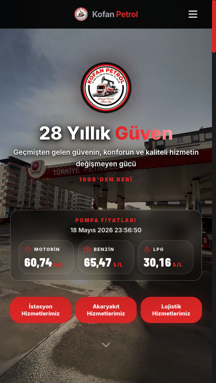 Kofan Petrol mobil ekran görüntüsü